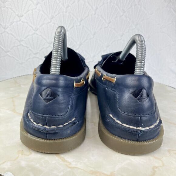Sperry Top Sider Shoes Womens Size 9.5 Navy Blue Leather Conway Kiltie Loafers - Picture 8 of 12